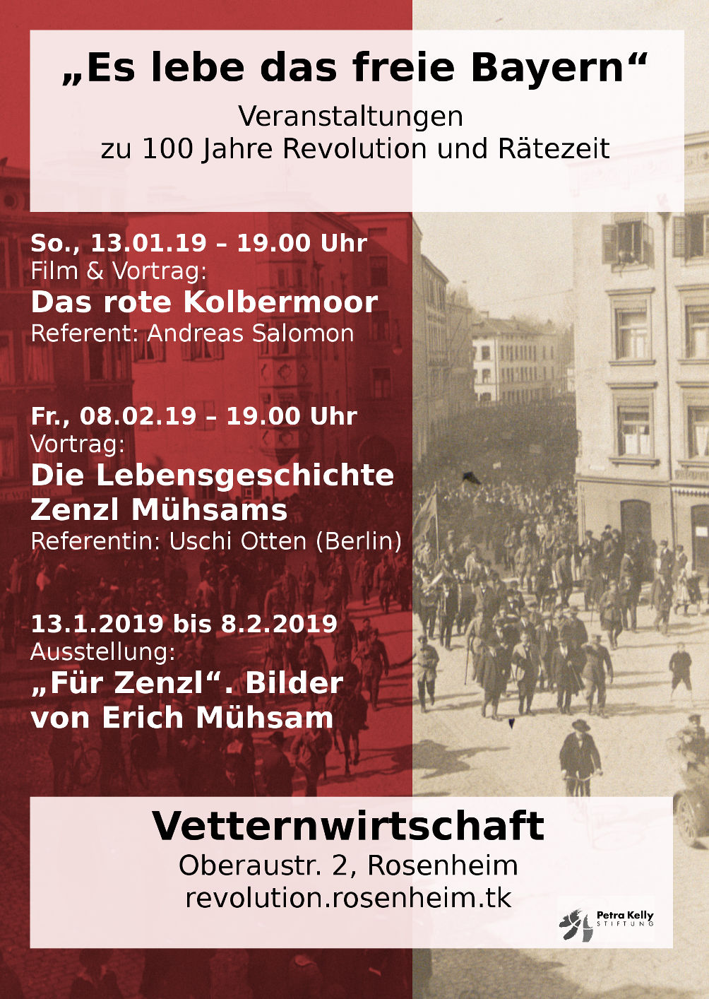 Das rote Kolbermoor  –  So., 13.01.19: Film, Vortrag